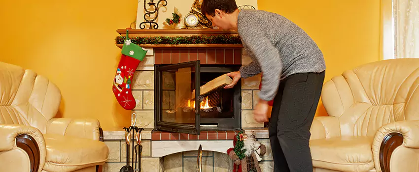 Rusted Metal Fireplace Restoration in Berea, South Carolina